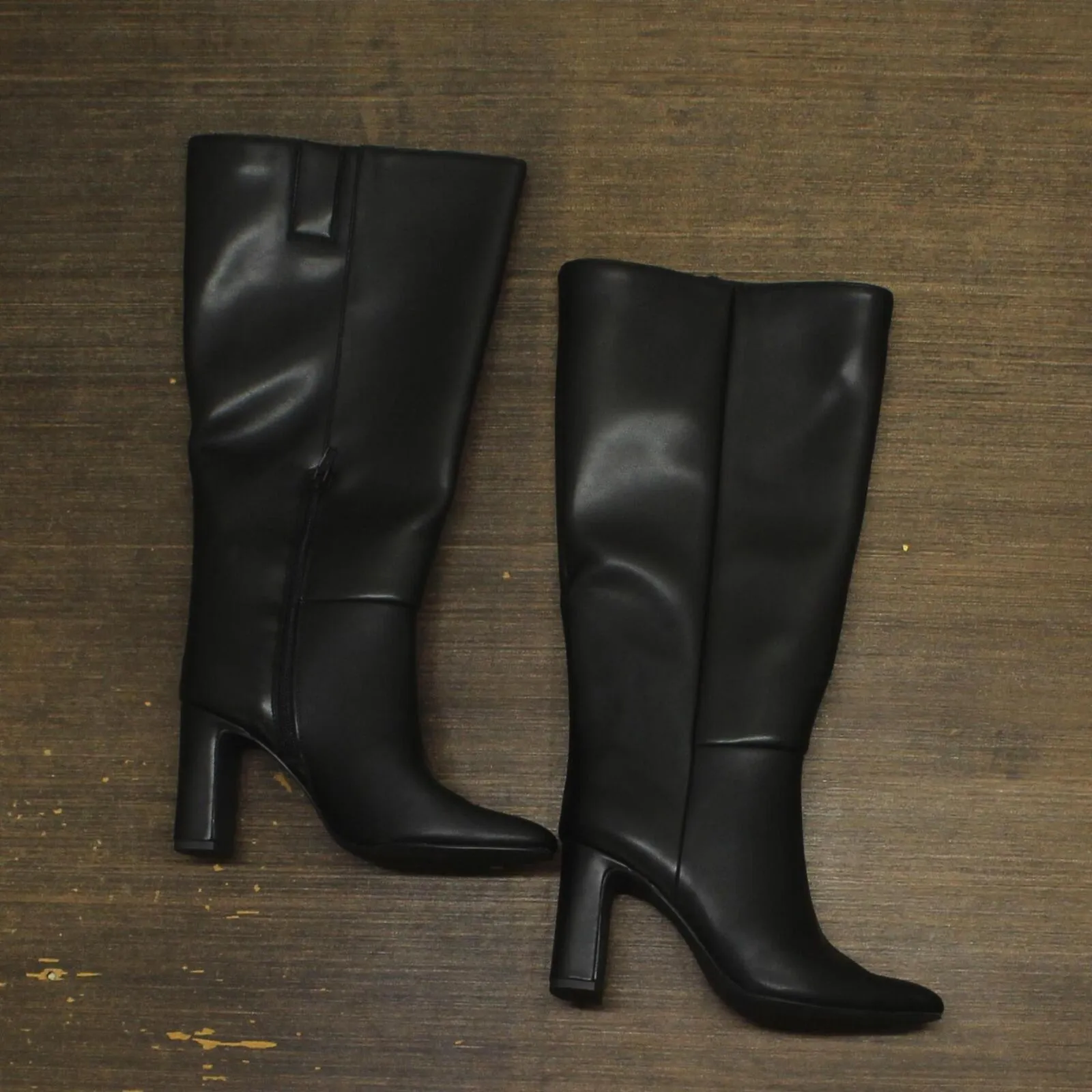 A New Day Womens Livia Wide Calf Stovepipe Tall Boots 90975005 Black 7.5WC