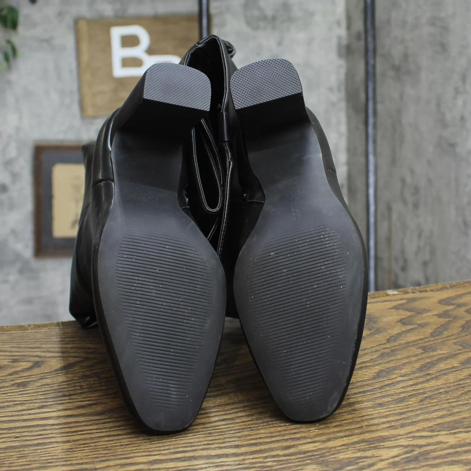A New Day Womens Livia Wide Calf Stovepipe Tall Boots 90975005 Black 7.5WC