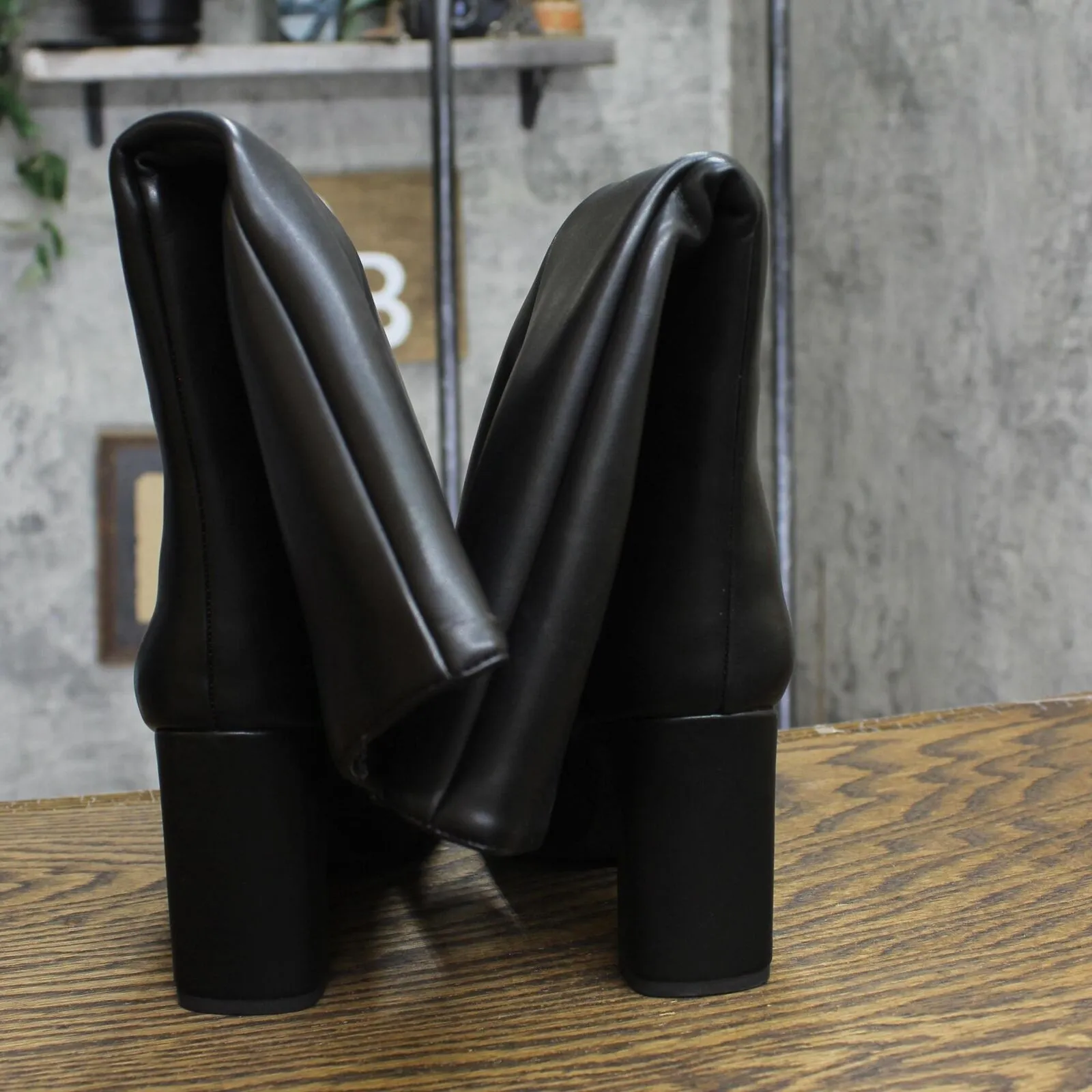 A New Day Womens Livia Wide Calf Stovepipe Tall Boots 90975005 Black 7.5WC