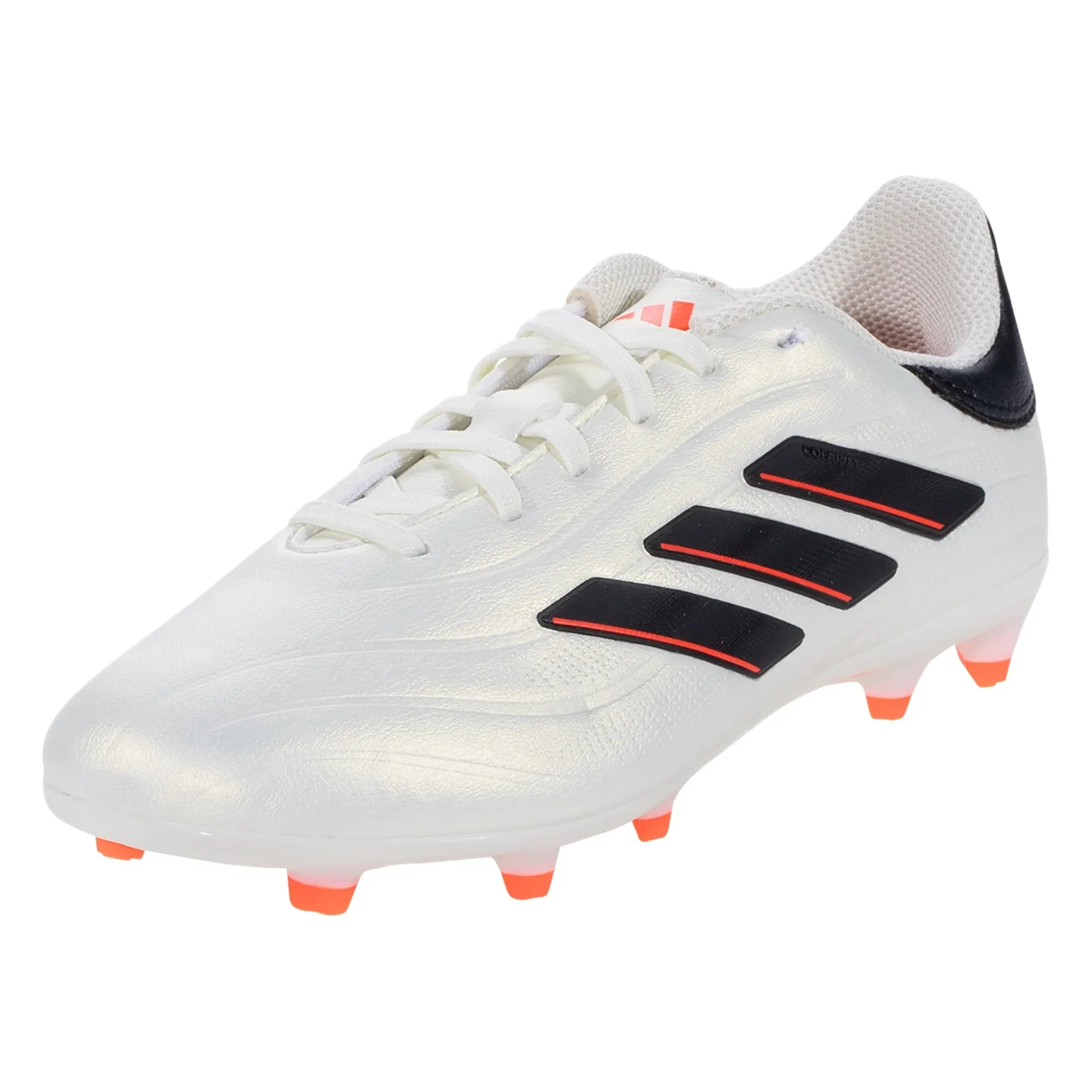adidas Copa Pure 2 League FG Junior Firm Ground Soccer Cleat - Ivory/Core Black/Solar Red
