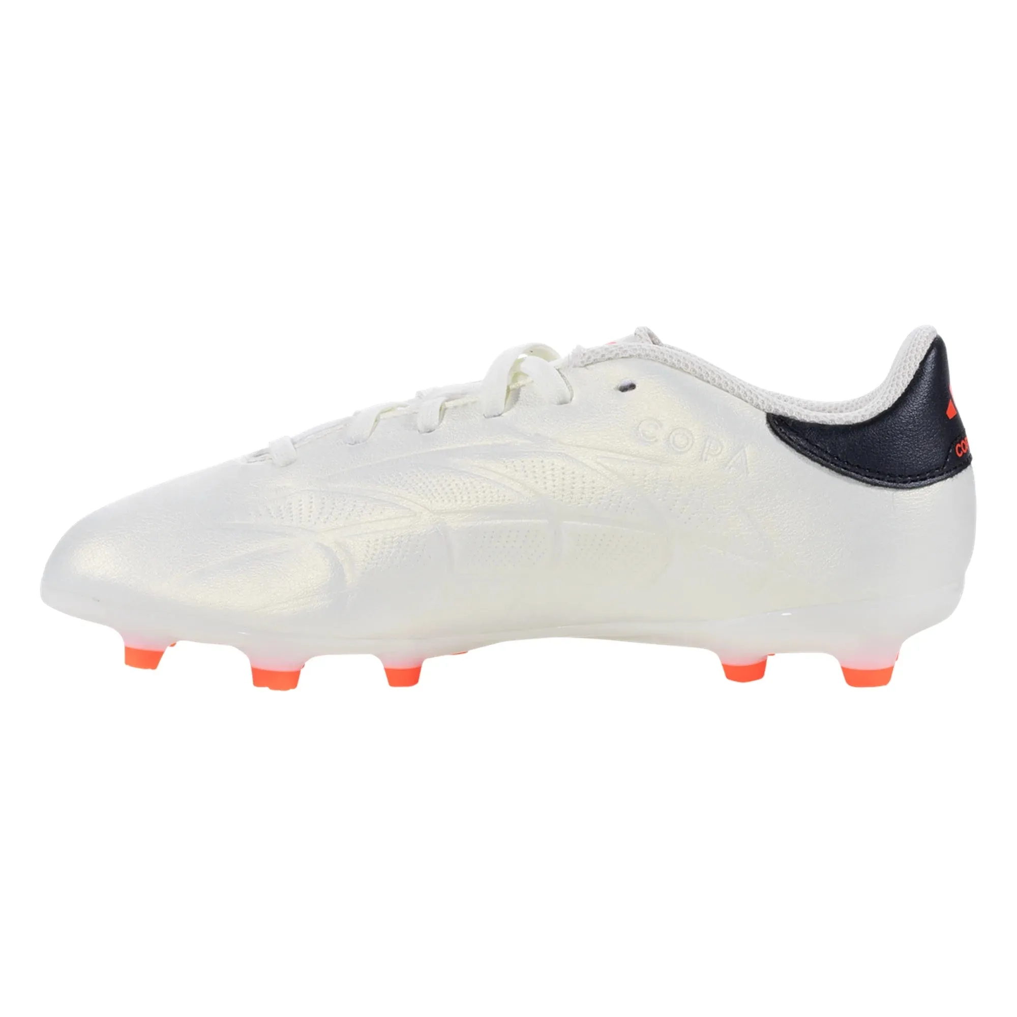 adidas Copa Pure 2 League FG Junior Firm Ground Soccer Cleat - Ivory/Core Black/Solar Red