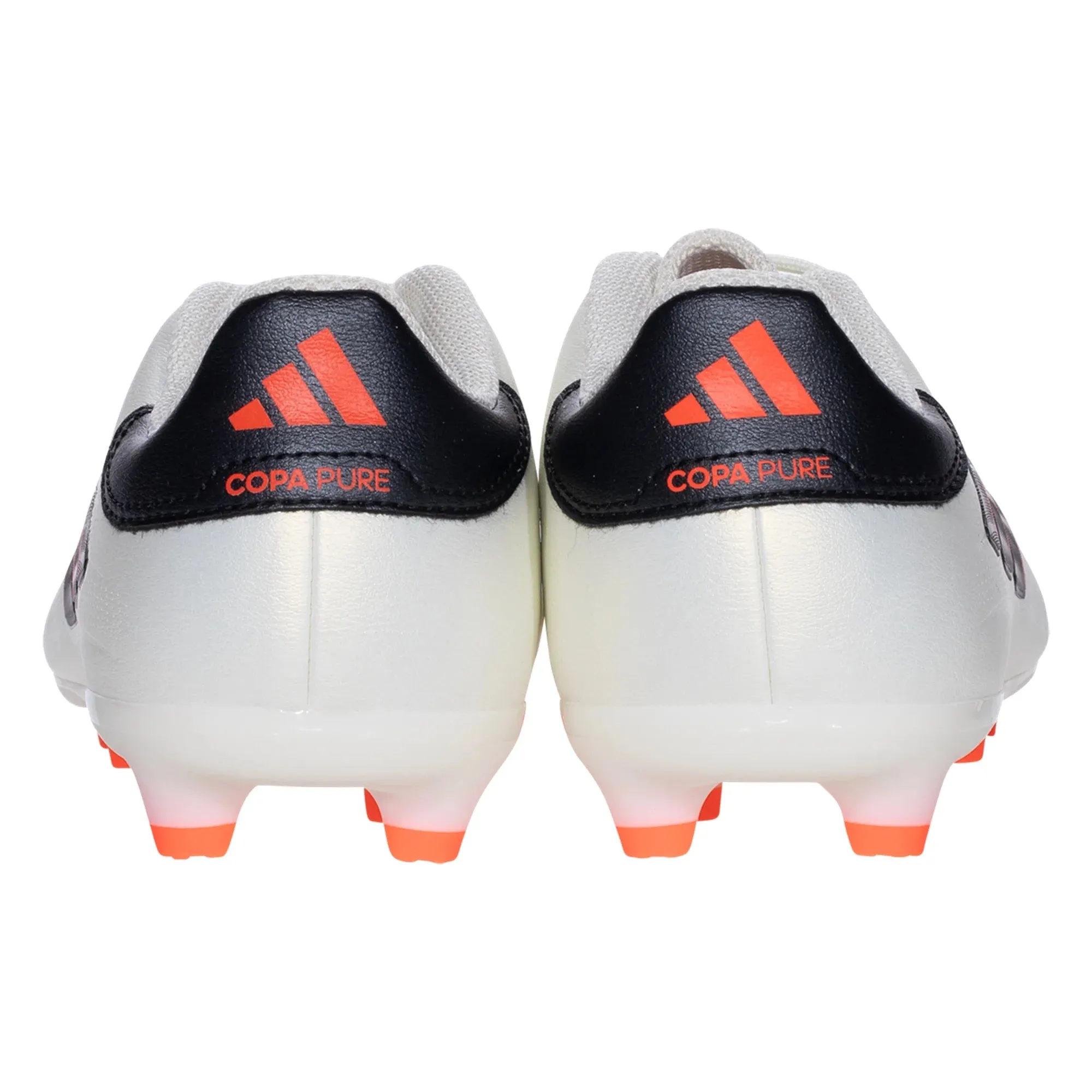 adidas Copa Pure 2 League FG Junior Firm Ground Soccer Cleat - Ivory/Core Black/Solar Red