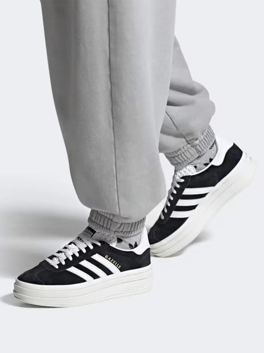 Adidas Gazelle Bold W sneakers nero platform