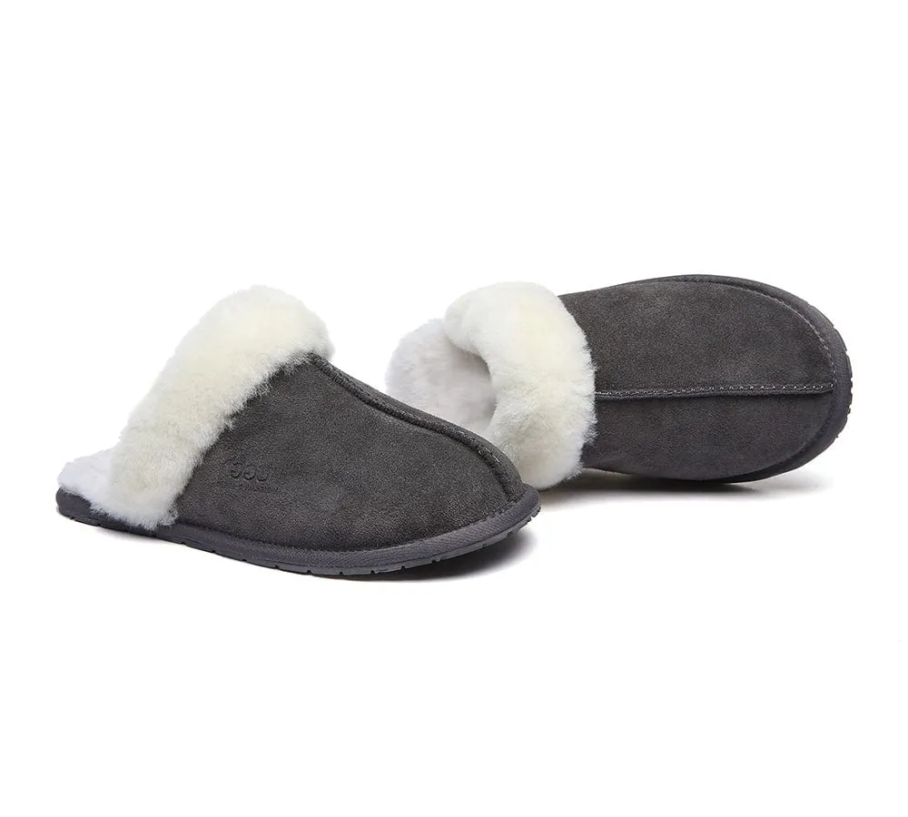 AUSTRALIAN SHEPHERD® UGG Slippers Premium Sheepskin Wool Scuff Rosa