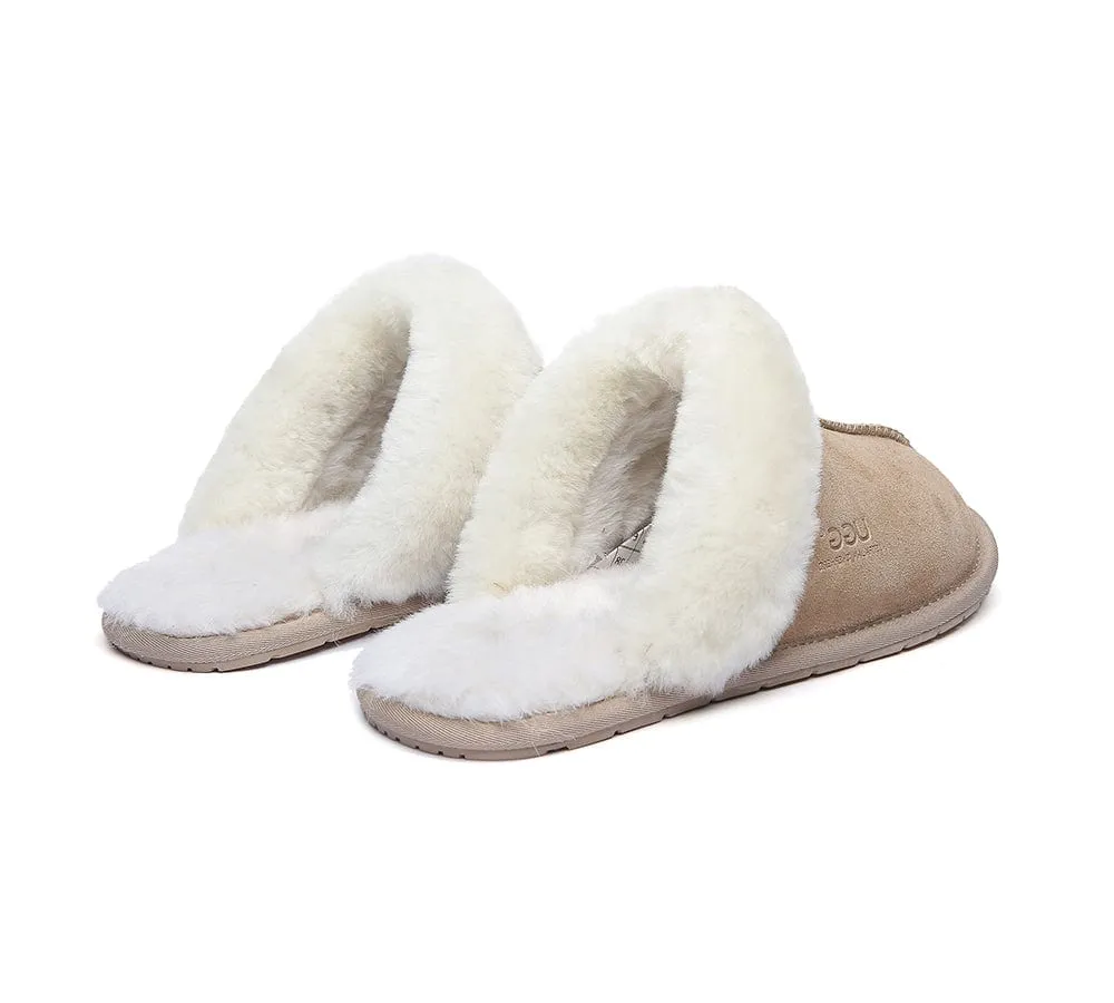 AUSTRALIAN SHEPHERD® UGG Slippers Premium Sheepskin Wool Scuff Rosa