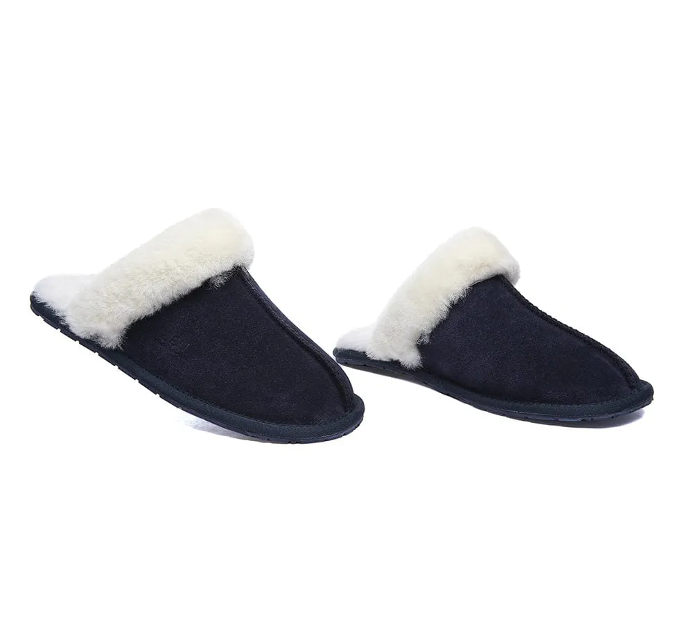 AUSTRALIAN SHEPHERD® UGG Slippers Premium Sheepskin Wool Scuff Rosa