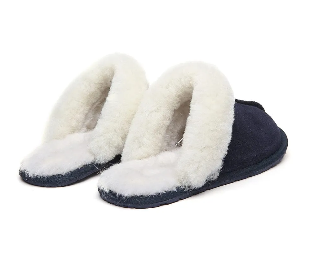 AUSTRALIAN SHEPHERD® UGG Slippers Premium Sheepskin Wool Scuff Rosa