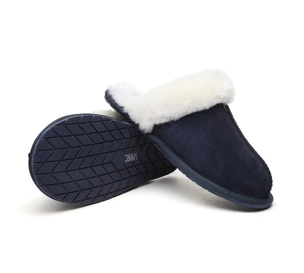 AUSTRALIAN SHEPHERD® UGG Slippers Premium Sheepskin Wool Scuff Rosa