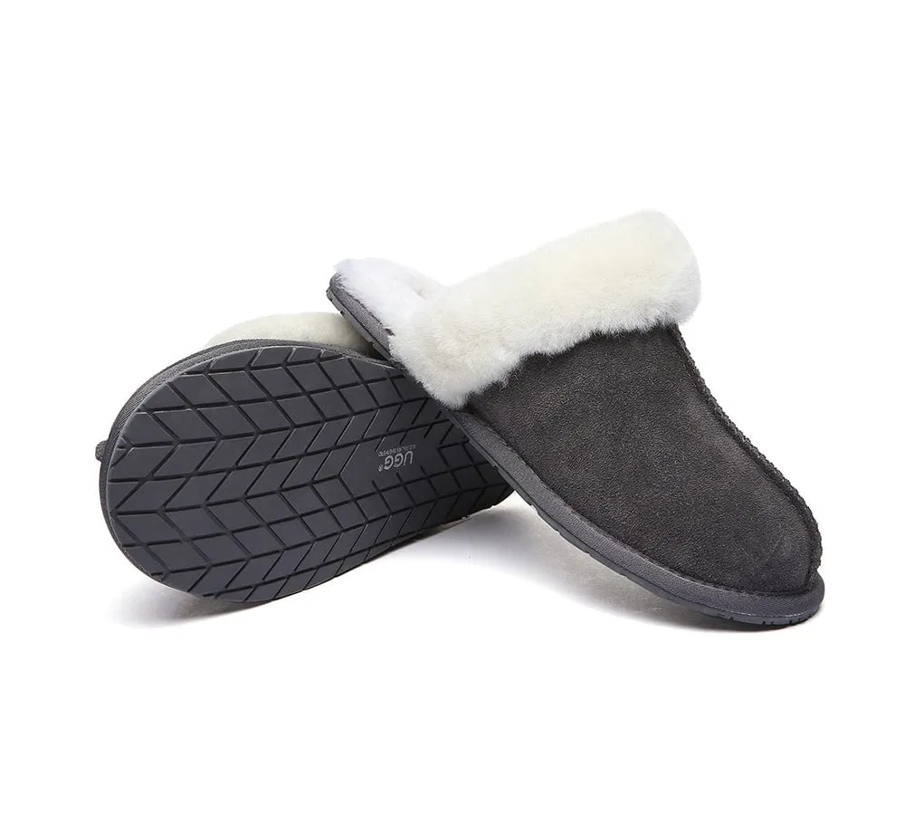 AUSTRALIAN SHEPHERD® UGG Slippers Premium Sheepskin Wool Scuff Rosa