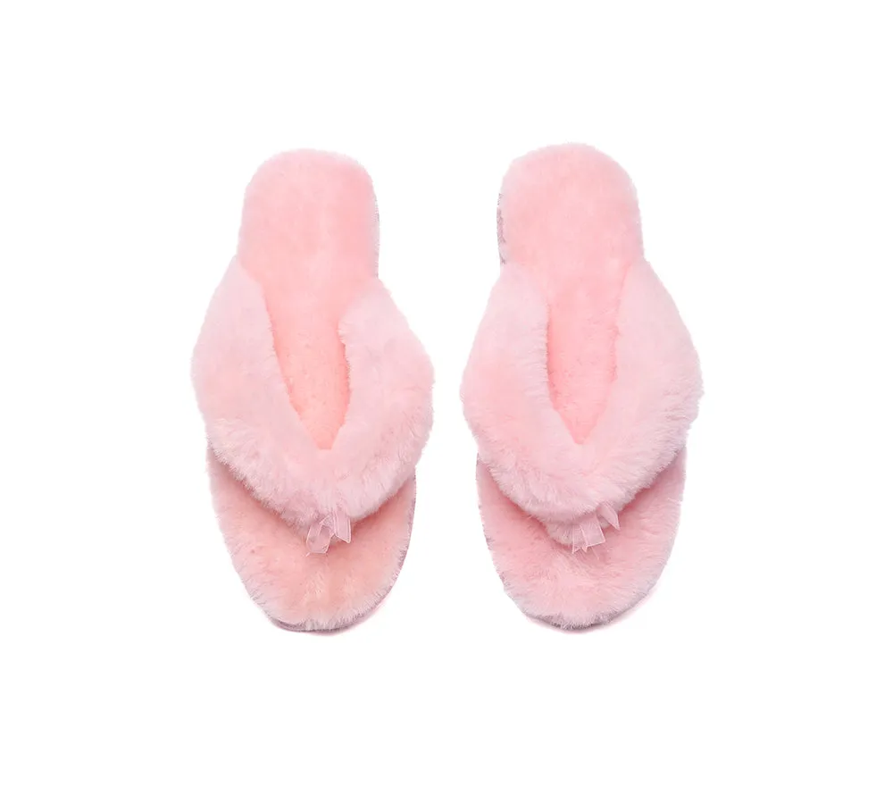 AUSTRALIAN SHEPHERD® UGG Thongs Women Fluffy Slides Farah