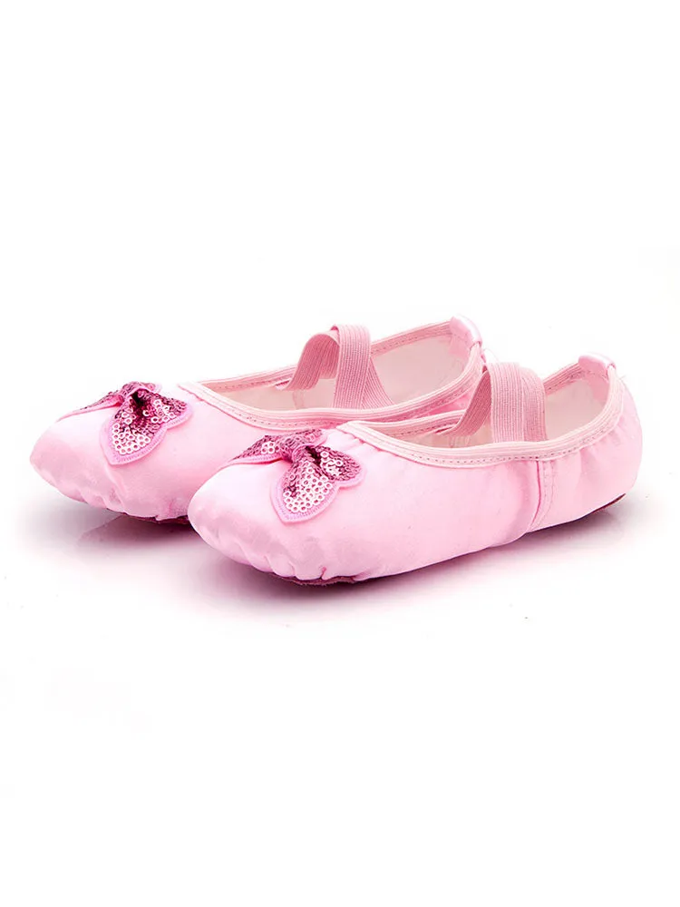 Ballet Dance Shoes Soft Sole Exercise Shoes Satin Sequin Cat Claw Shoes