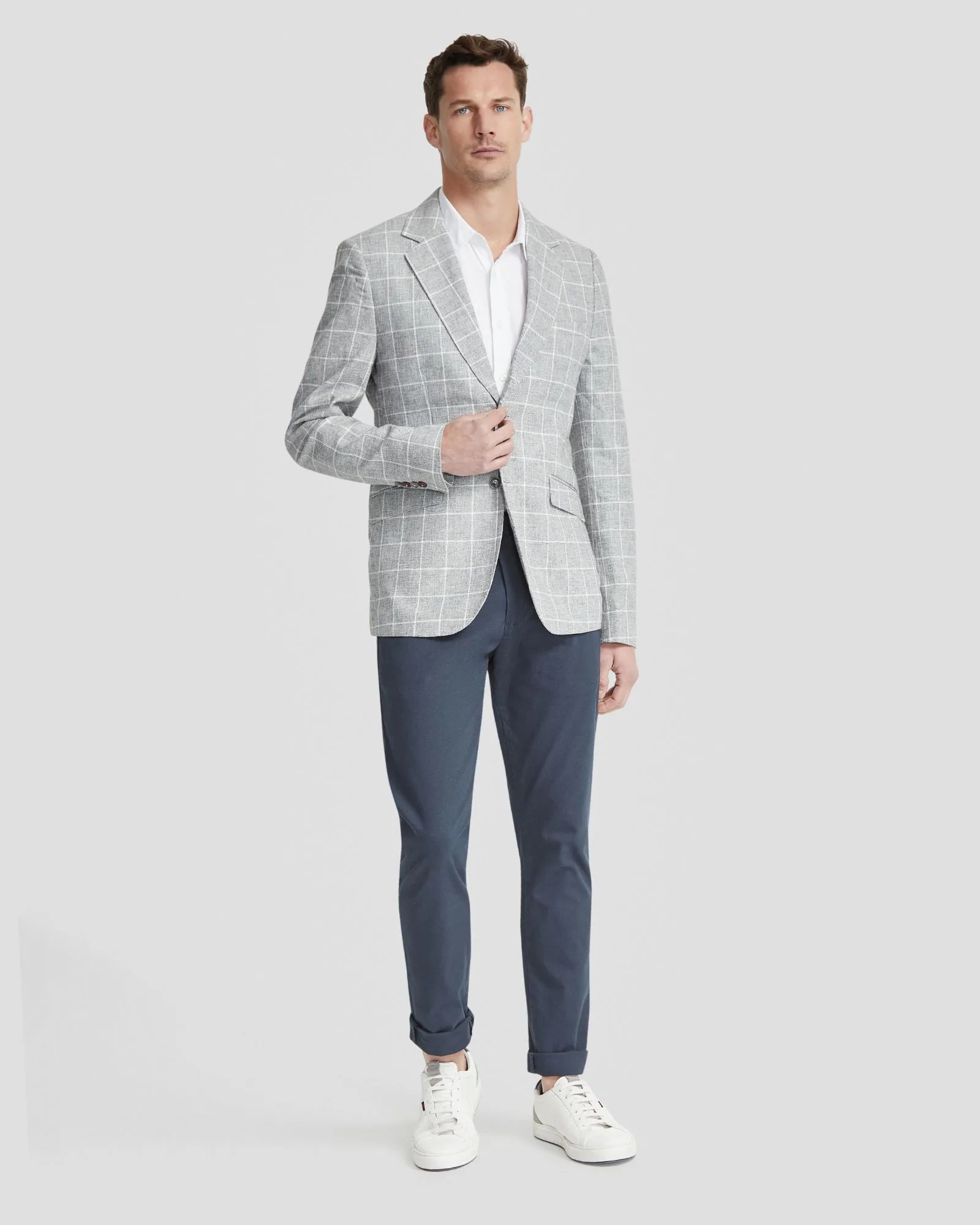 Blake Linen Blend Check Blazer