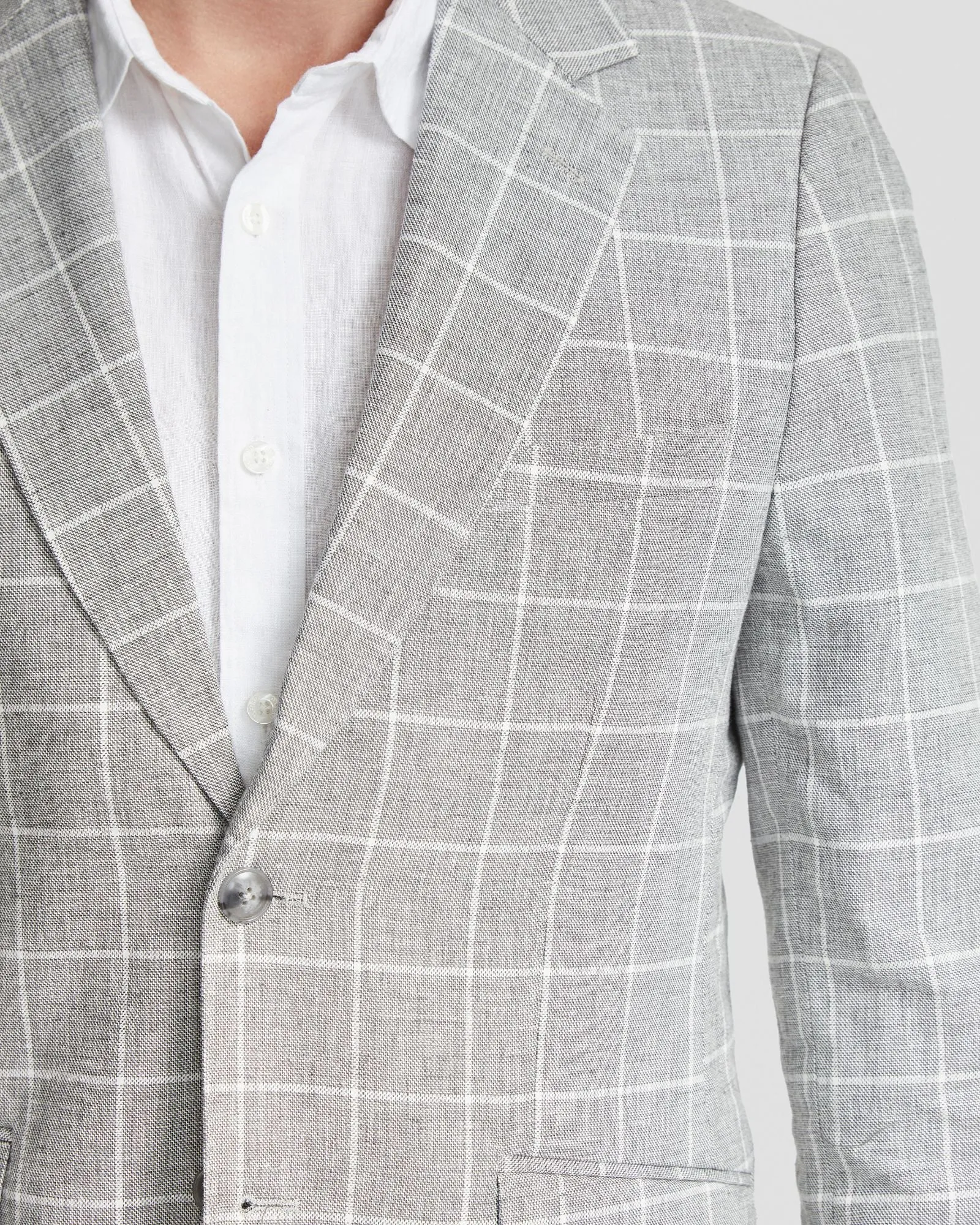Blake Linen Blend Check Blazer