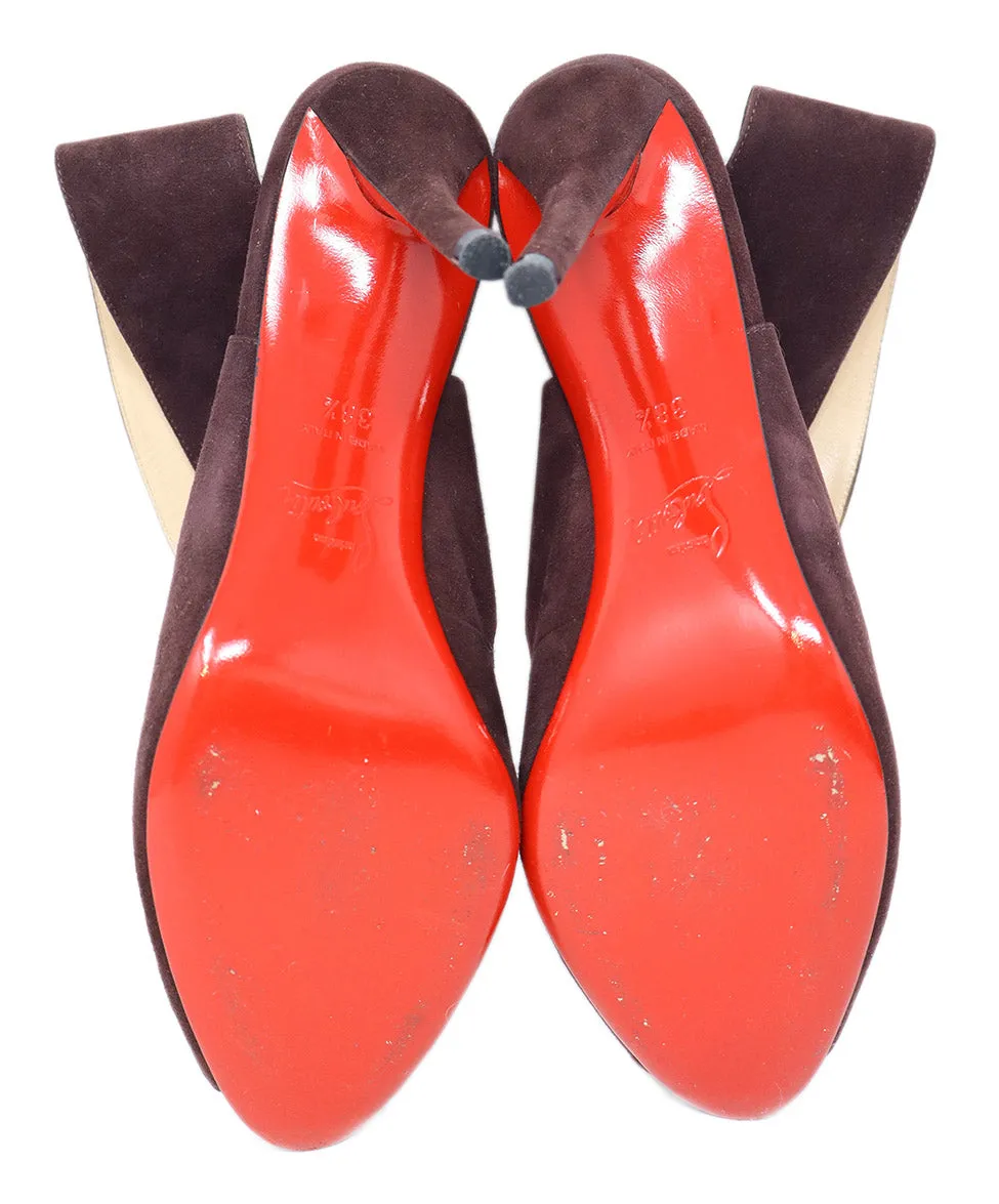 Christian Louboutin Purple Suede Heels sz 8.5