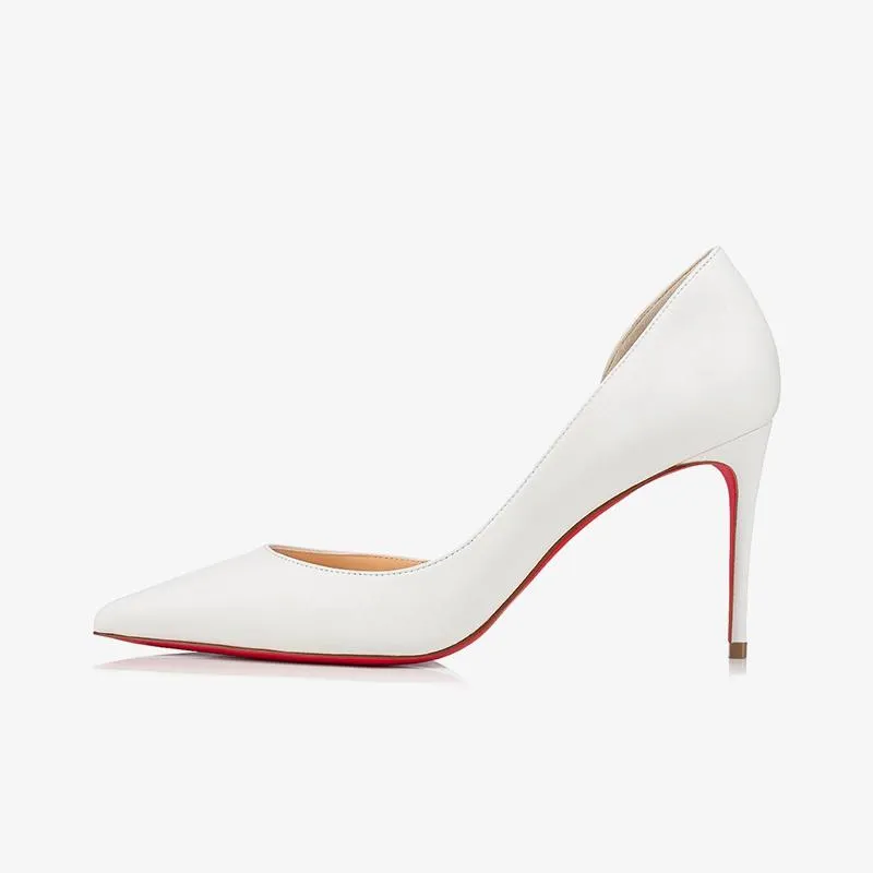 Classic White Shiny Leather Pumps