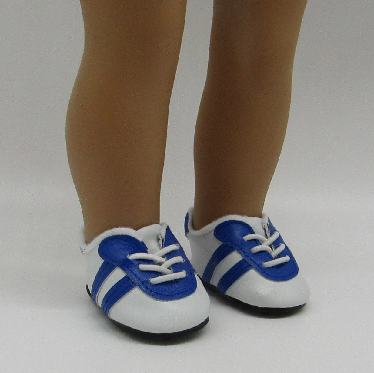 Cleats 18 inch Doll: White & Blue
