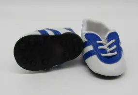 Cleats 18 inch Doll: White & Blue
