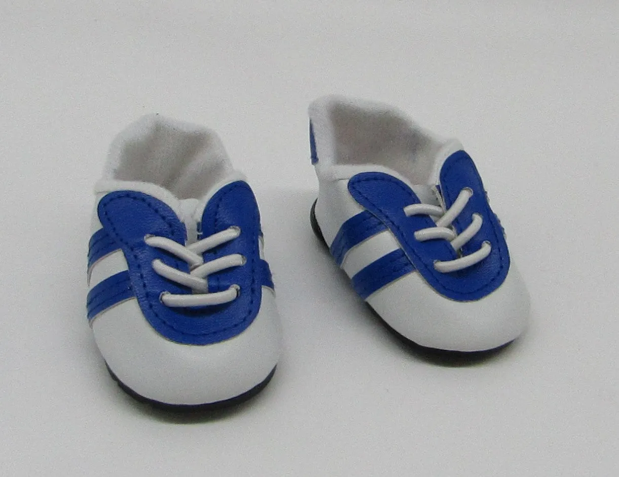 Cleats 18 inch Doll: White & Blue