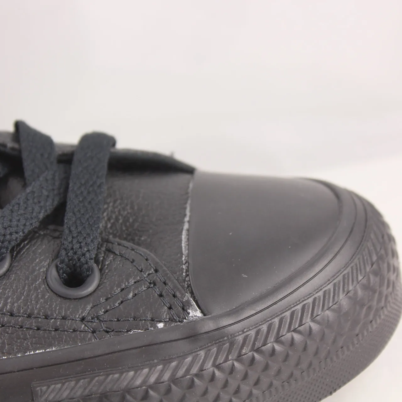 Converse All Star Low Leather Black Mono Leather Trainers