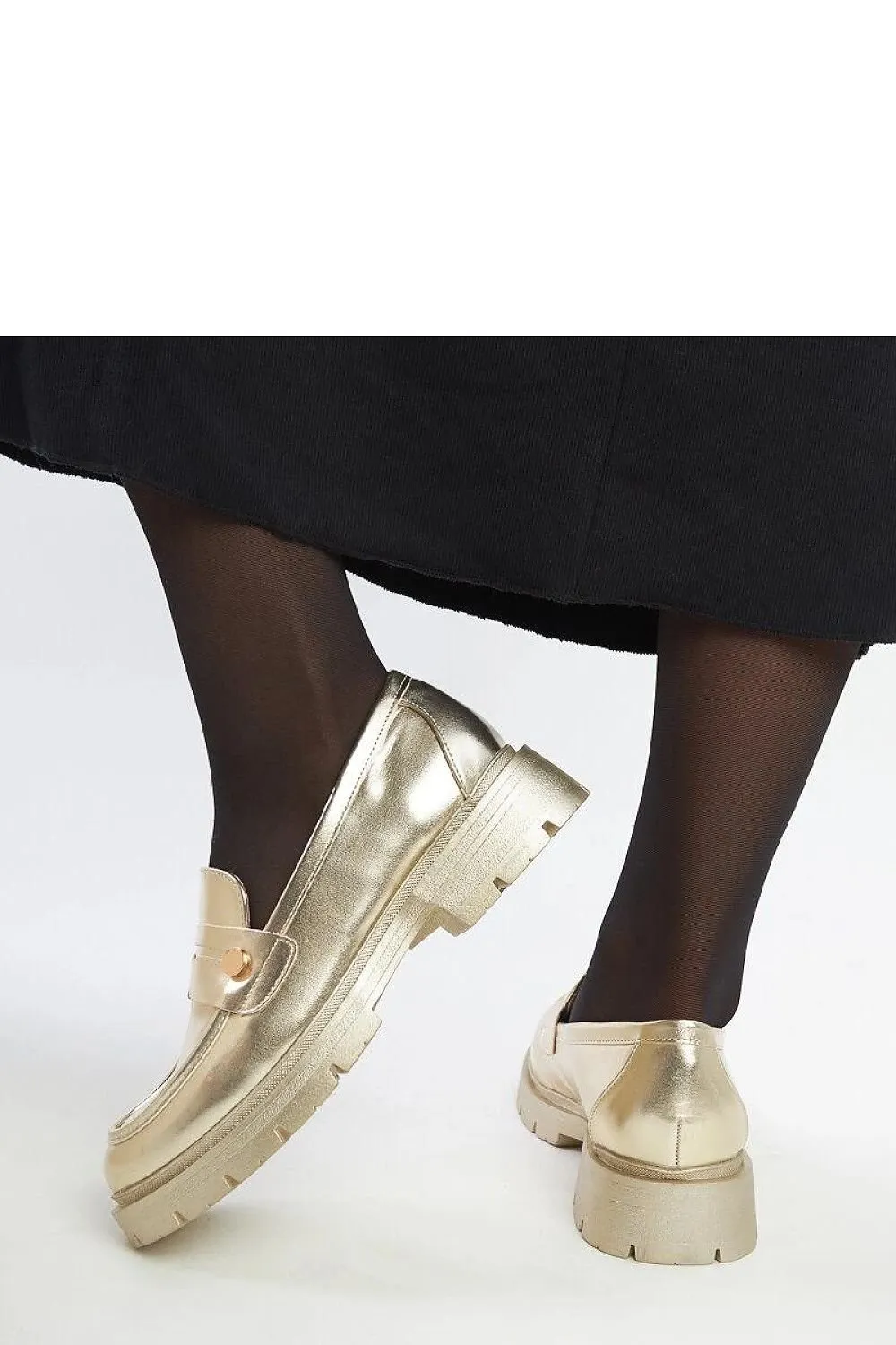 Dark green Eco leather moccasins