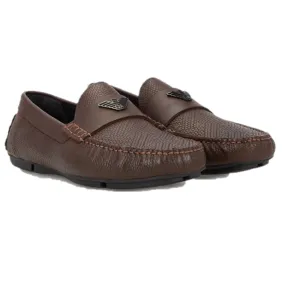 Emporio Armani Leather Driver Loafers