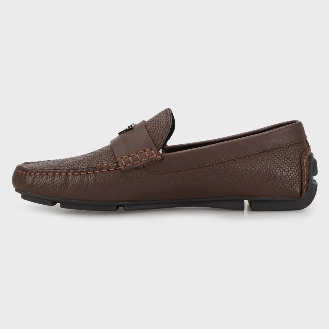 Emporio Armani Leather Driver Loafers