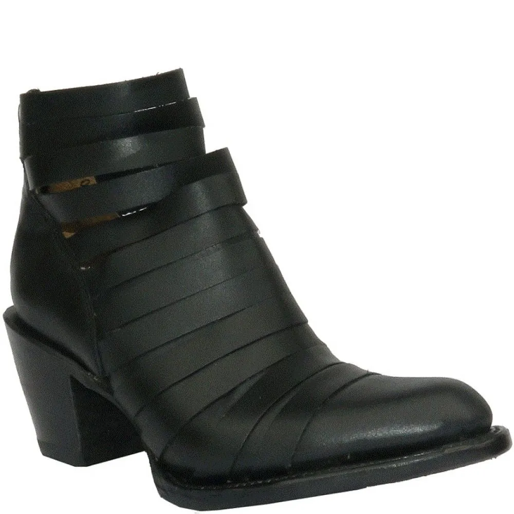 Getoutside Women's Lola Strappy Heel Boot  in Black
