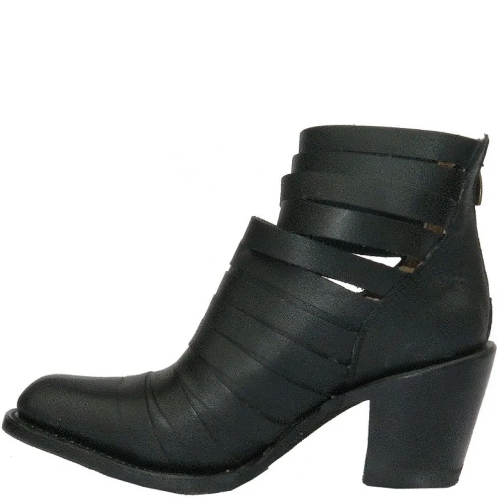 Getoutside Women's Lola Strappy Heel Boot  in Black