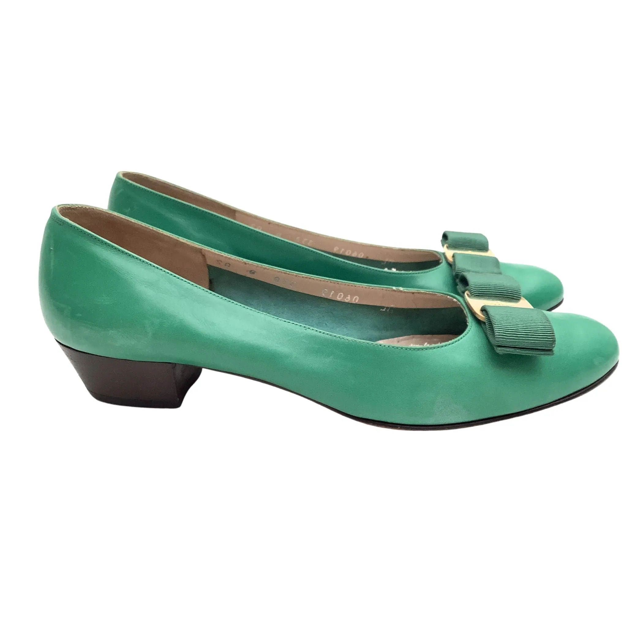 Green Ferragamo Heels