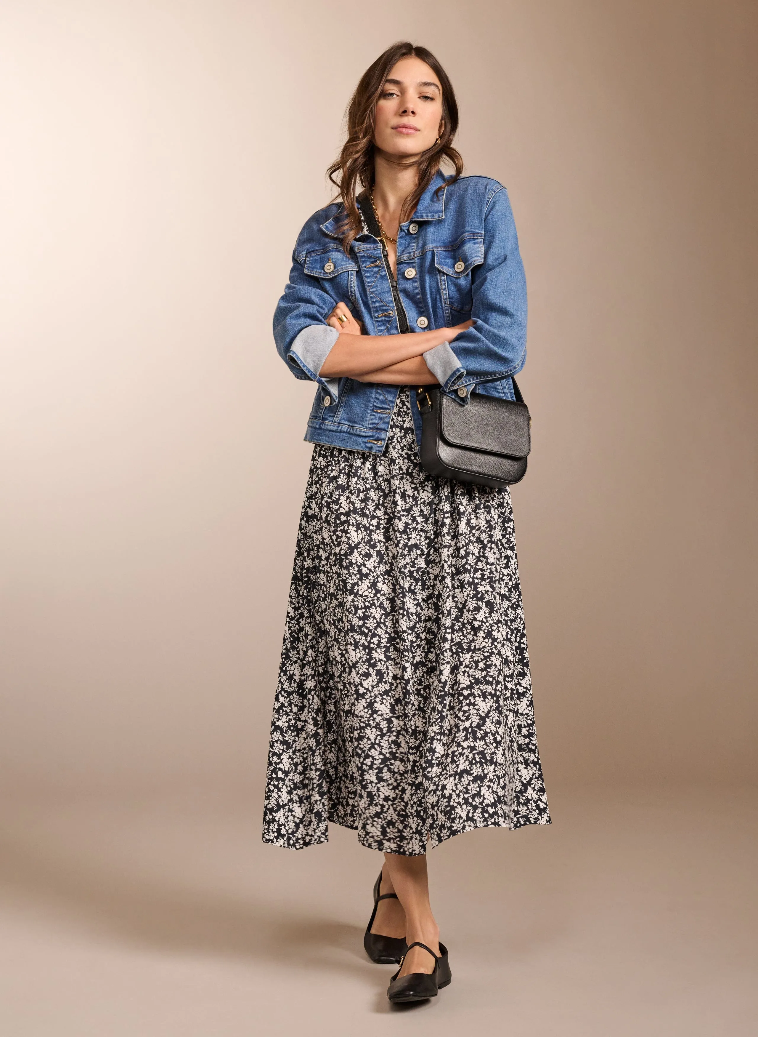 Holly LENZING™ ECOVERO™ Dress | Black Ditsy
