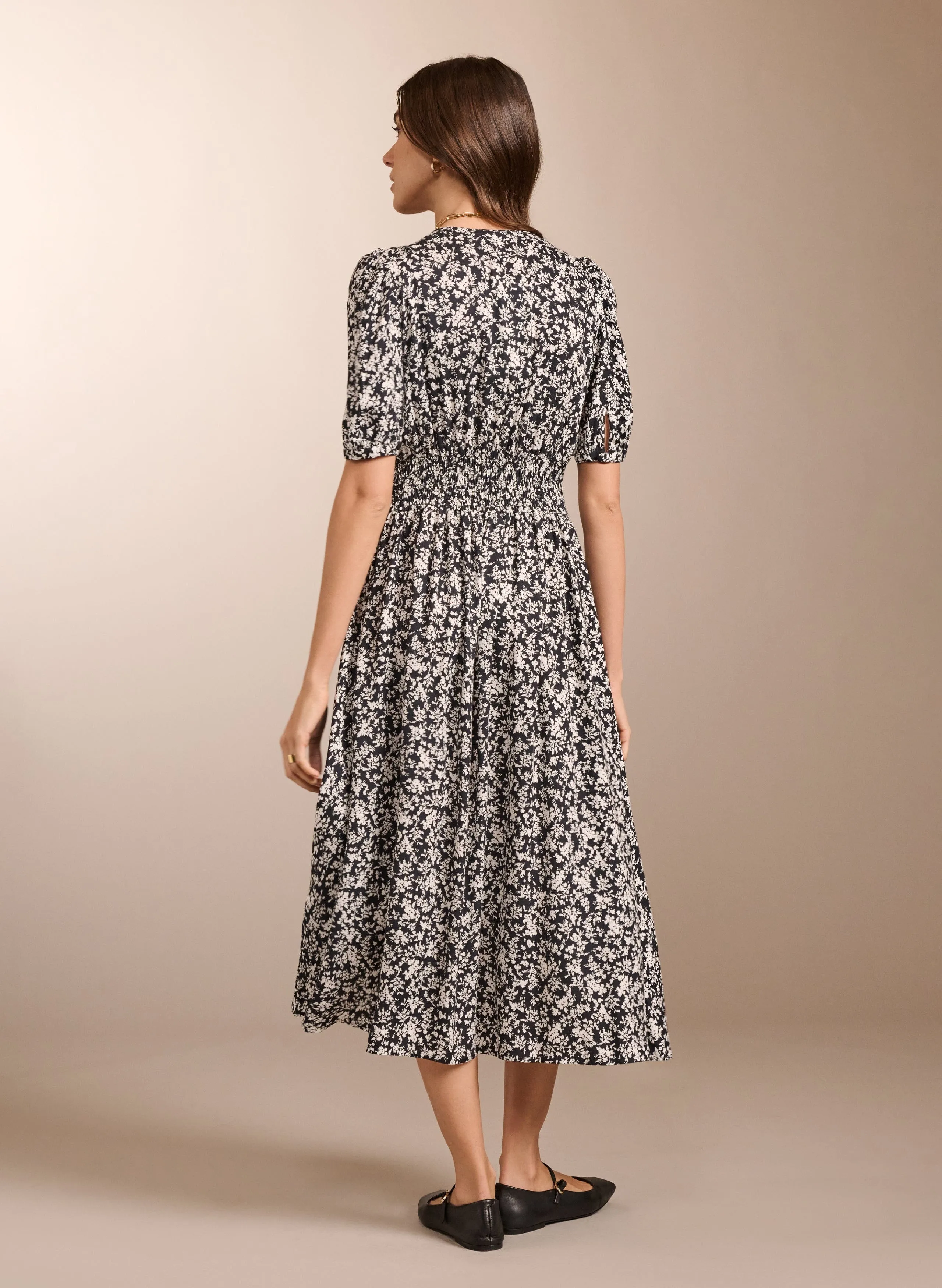 Holly LENZING™ ECOVERO™ Dress | Black Ditsy