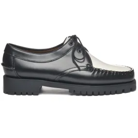 JAMES LUG WOMAN - Moc - Moccasin - Woman - BLACK-WHITE
