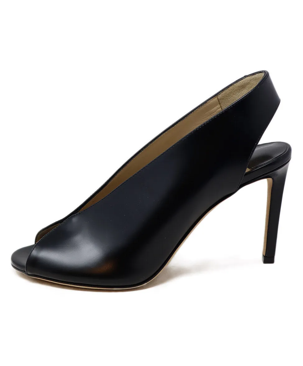 Jimmy Choo Black Leather Slingback Heels sz 8