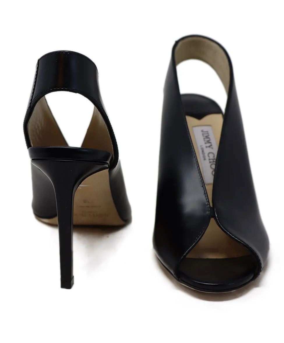 Jimmy Choo Black Leather Slingback Heels sz 8