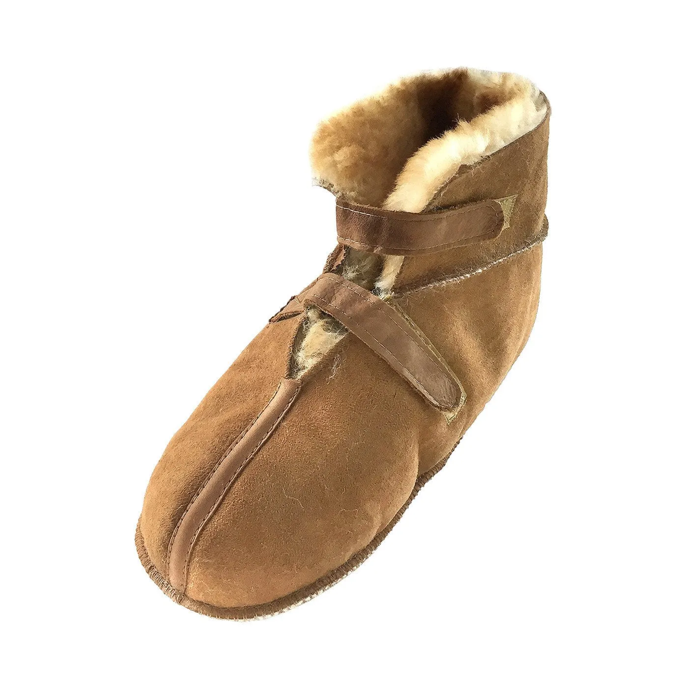 Men's Sheepskin Velcro Cabin Slippers