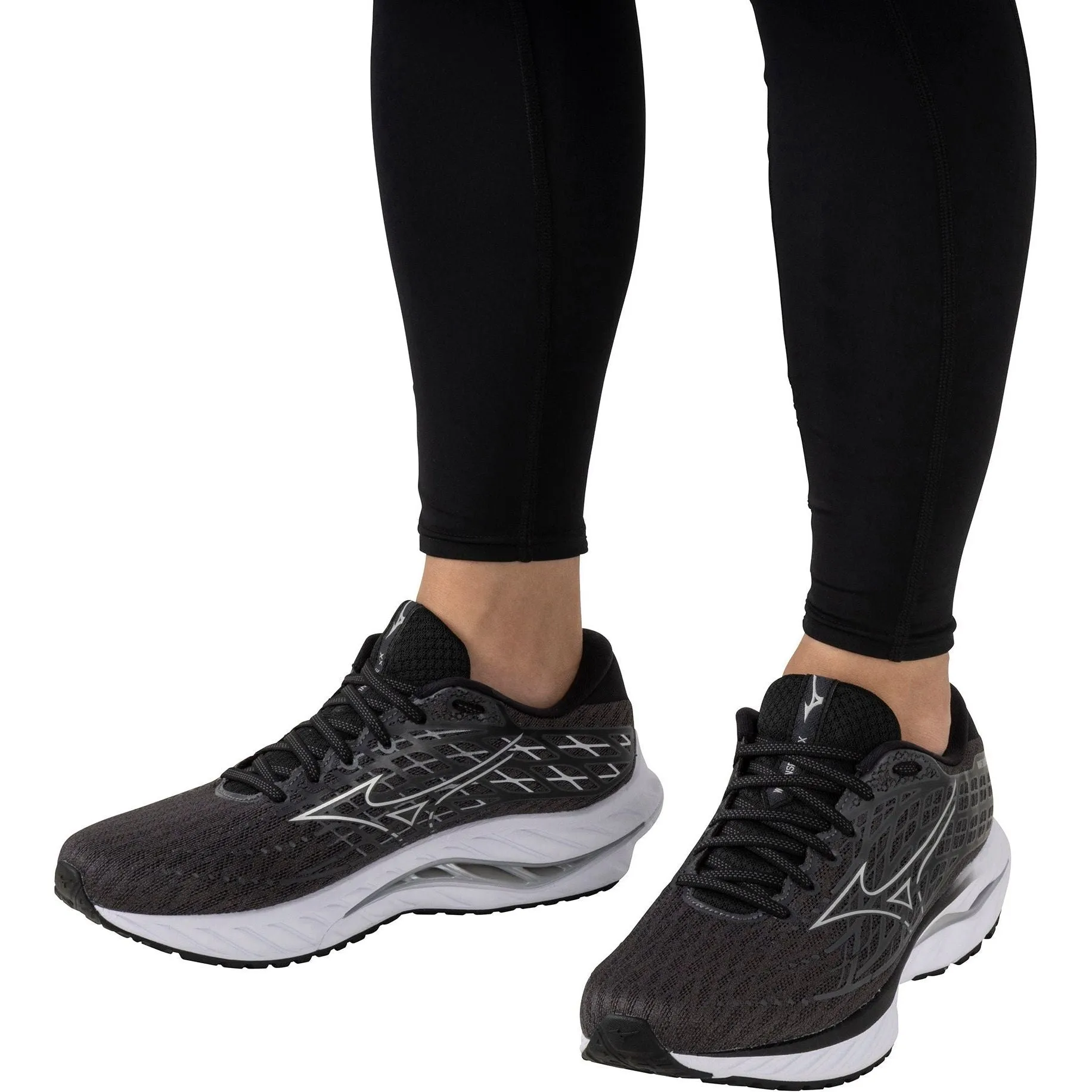 Mizuno Wave Inspire 20 WIDE FIT (2E) Mens Running Shoes - Black