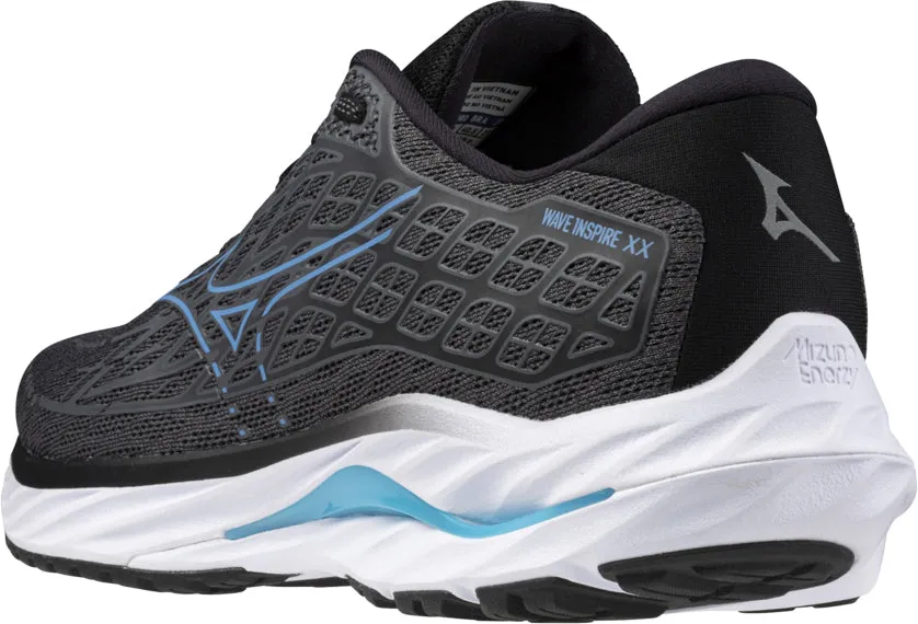 Mizuno Wave Inspire 20 WIDE FIT (2E) Mens Running Shoes - Grey