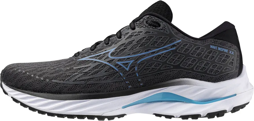 Mizuno Wave Inspire 20 WIDE FIT (2E) Mens Running Shoes - Grey