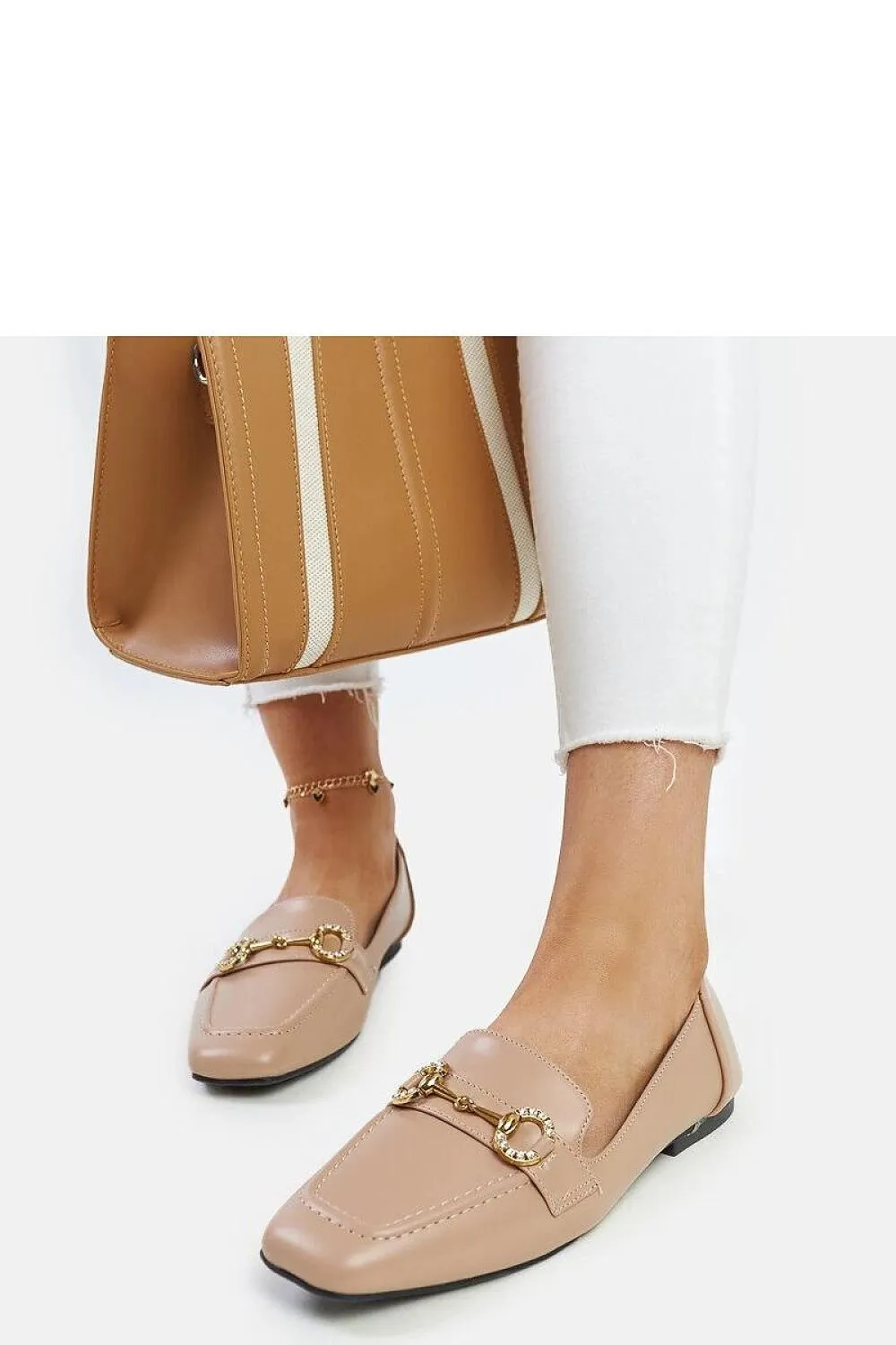 Mocassin adorned with rhinestones