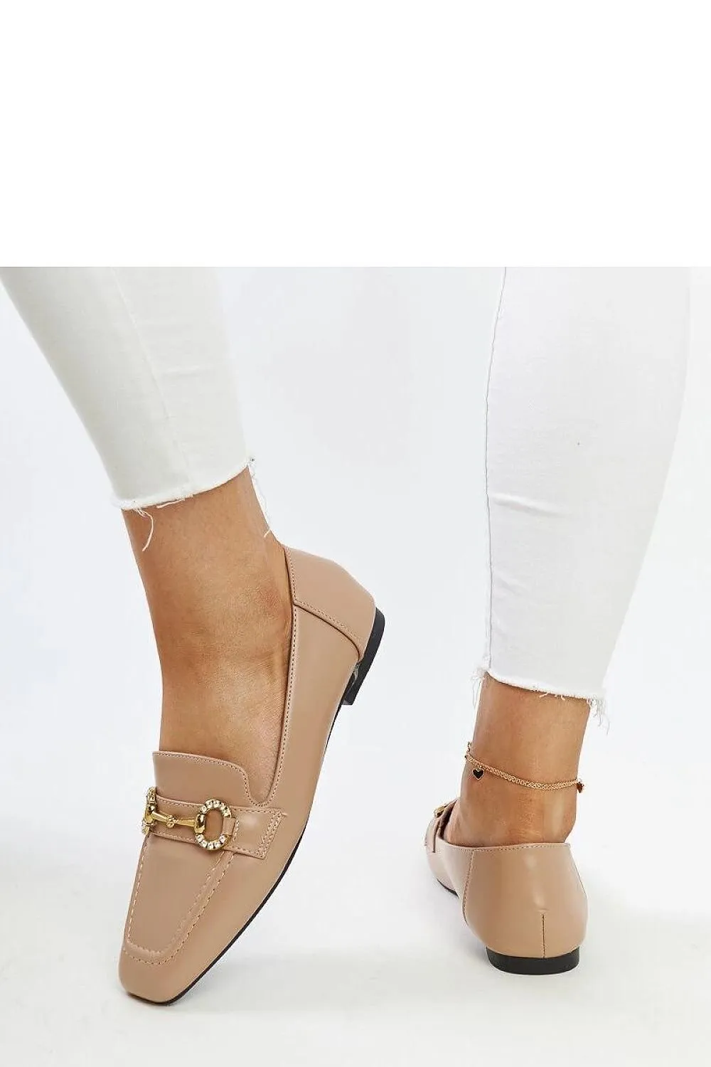 Mocassin adorned with rhinestones