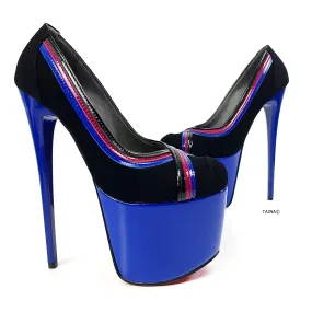 Multi Colour Black Blue High Heels