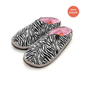 POLIN ZEBRA PRINT   CANDY / Sheepskin slippers