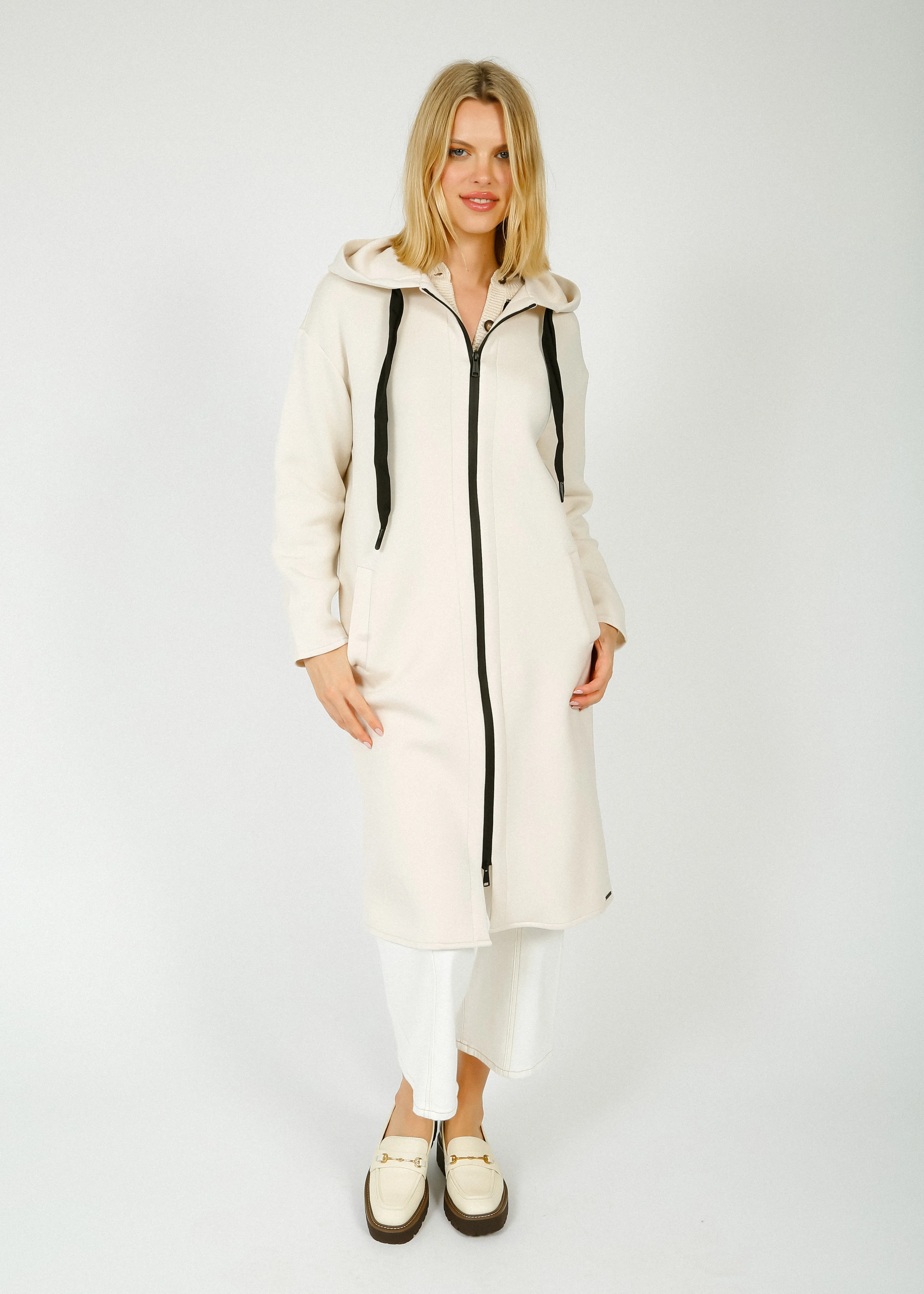 R&P Invasion Hooded coat in Birch