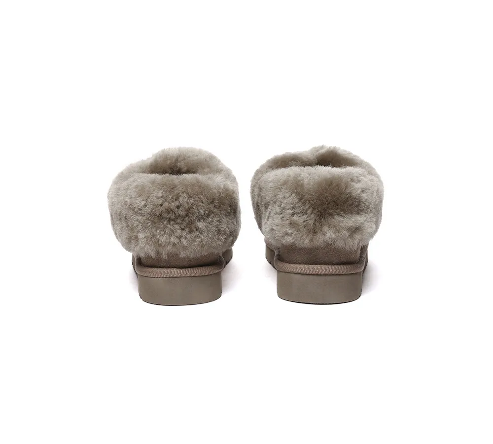 Sheepskin Wool Ankle Homey Special Slippers
