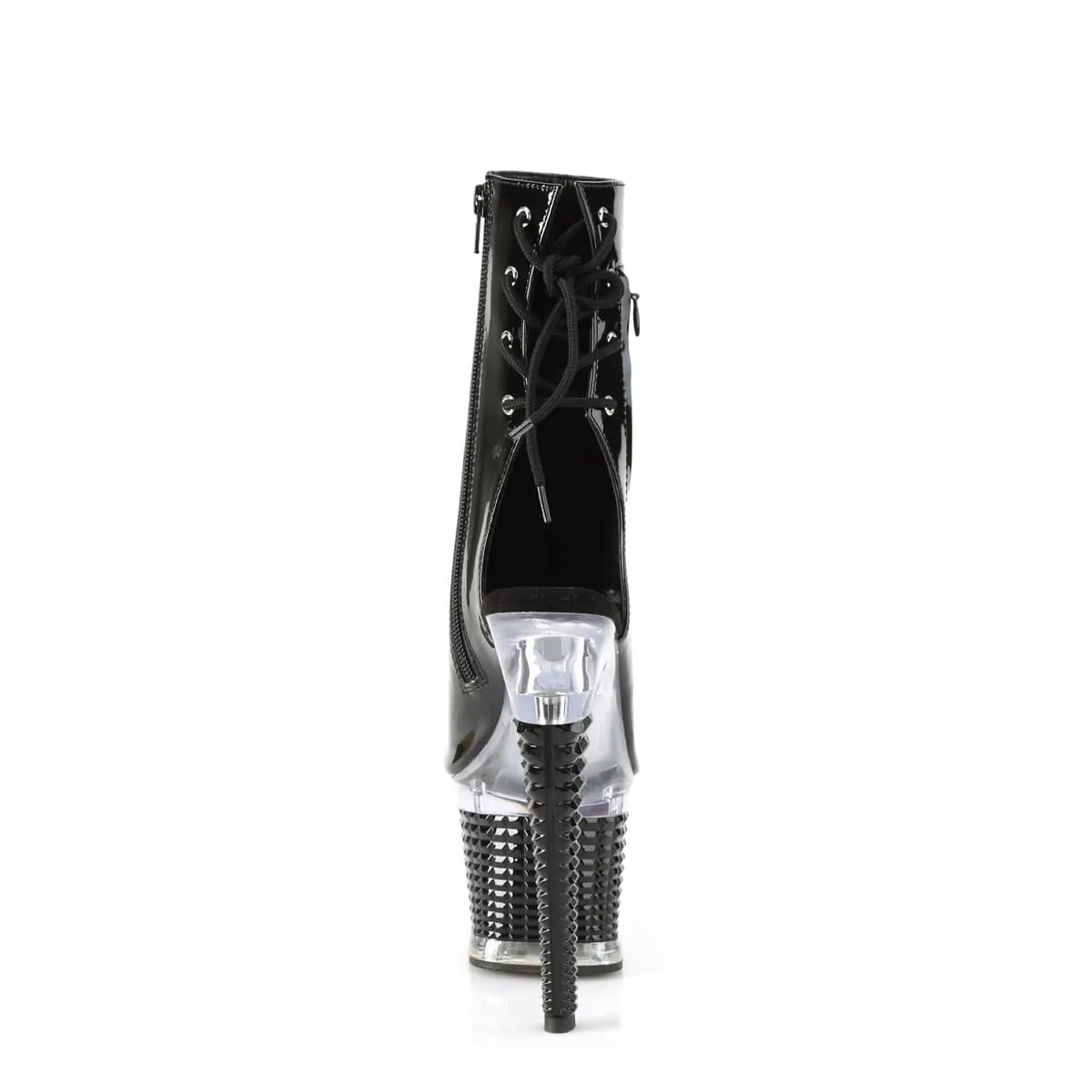 SPECTATOR-1018 Black Calf High Peep Toe Boots
