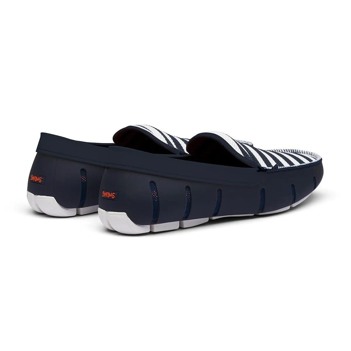Striped Venetian Loafer (Navy   White)