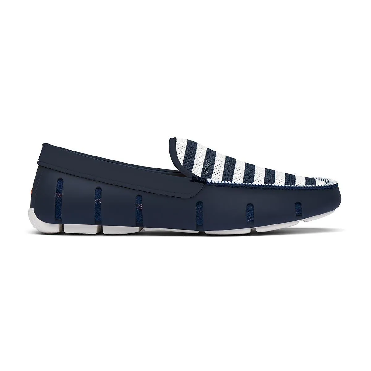 Striped Venetian Loafer (Navy   White)