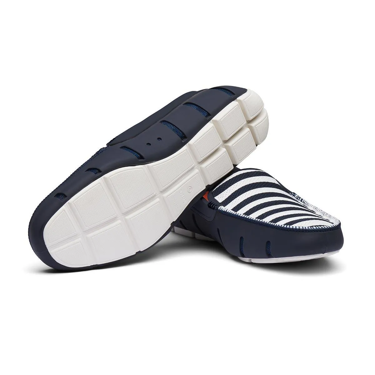 Striped Venetian Loafer (Navy   White)