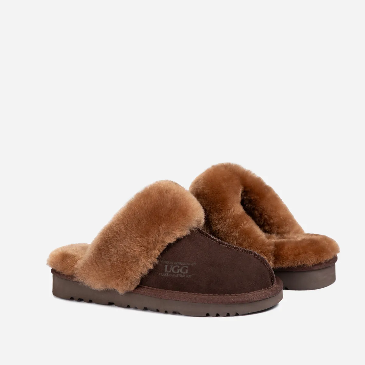Ugg Slippers Premium Australia Sheepskin Unisex Scuffette Suede