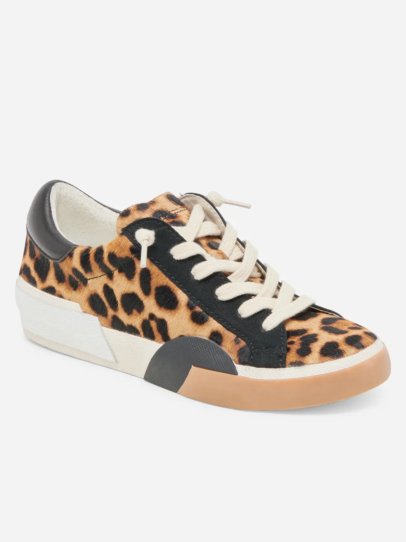 Zina Leopard Calf Hair Sneakers